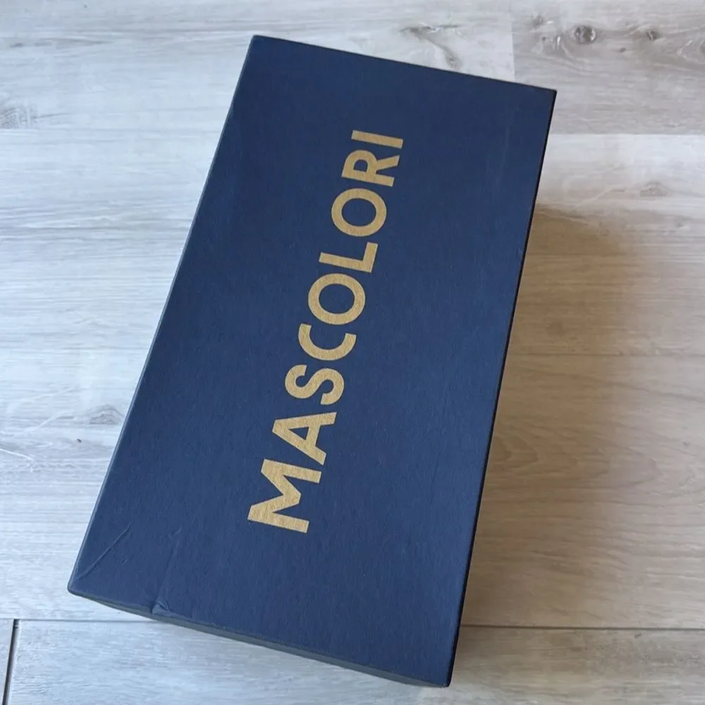 Mascolori Men's Oxford Multicolored Size 44Euro 12US Made In Portugal New In Box